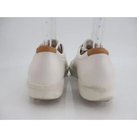 Ecco Women Soft 7 Sneaker Size 37 EU 6 6.5 US White Leather Lace Up Shoes Comfy - Picture 4 of 13